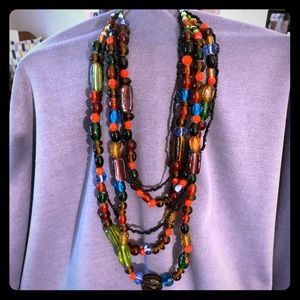 Multicolored Glass Bead Necklace